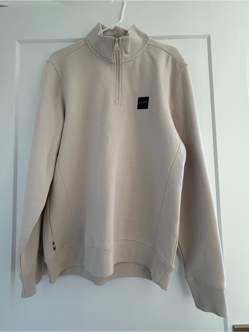 Diesel Men's Beige Half-Zip Pullover